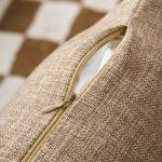 Set of 4 Natural Linen Burlap Pillow Covers