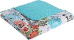 Blue Queen Quilt Set with Shams - Eiffel Design
