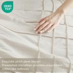 Cal King Duvet Cover Set - Soft Pintuck Pleats