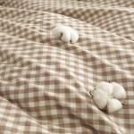 Nayoroom Queen Gingham Cotton Duvet Cover Set