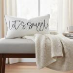 Let's Snuggle Decorative Lumbar Pillow Cover 12x20