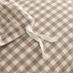 Nayoroom Queen Gingham Cotton Duvet Cover Set