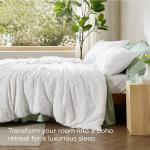 Bedsure Boho Queen Duvet Cover Set - White