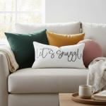 Let's Snuggle Decorative Lumbar Pillow Cover 12x20