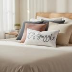 Let's Snuggle Decorative Lumbar Pillow Cover 12x20