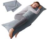 ELNIDO Queen Body Pillow with Pillowcase - Grey