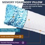 Memory Foam Body Pillow for Side Sleepers, 20x54 Inch