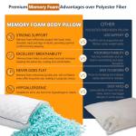 Memory Foam Body Pillow for Side Sleepers, 20x54 Inch