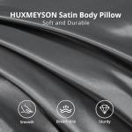 HUXMEYSON Grey Body Pillow with Satin Case