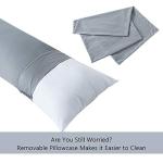 ELNIDO Queen Body Pillow with Pillowcase - Grey