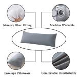 ELNIDO Queen Body Pillow with Pillowcase - Grey