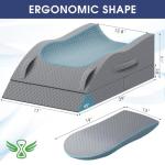 CushZone Adjustable Memory Foam Leg Elevation Pillow