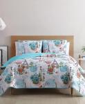 Blue Queen Quilt Set with Shams - Eiffel Design