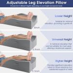 CushZone Adjustable Memory Foam Leg Elevation Pillow