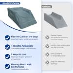 Adjustable Memory Foam Wedge Pillow for Legs