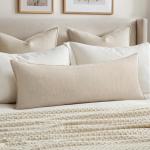 MIULEE Beige Long Lumbar Throw Pillow Cover