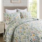 Floral Quilt Set with Shams - Queen Size