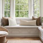 MIULEE Beige Long Lumbar Throw Pillow Cover