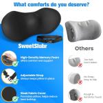 SweetSlubr Memory Foam Lumbar Support Pillow