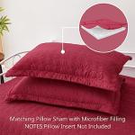 Jarson 3 Pcs Burgundy Sofa Daybed Cover Set Twin Size Daybed Bedding Double Sided Bed Set All Season Cozy Bedding Solid Color Classic Design Daybed Quilt Set with Matching Shams,39"x75"