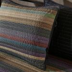 Madison Park Daybed Cover Double Sided Quilting Casual Design All Season Bedding Set with Bedskirt, Matching Shams, Decorative Pillow, 75 in x 39 in, Yosemite, Purple Teal