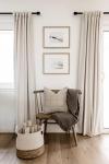 Cream Blackout Linen Curtains - 84 Inches Long