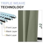 Ava Sage Green Blackout Curtains - 2 Panels
