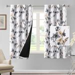 H.VERSAILTEX Floral Blackout Curtains Set of 2
