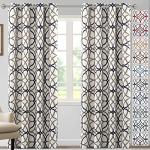 H.VERSAILTEX Modern Geometric Blackout Curtains Set