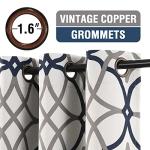 H.VERSAILTEX Modern Geometric Blackout Curtains Set