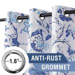 Floral Print Blackout Curtains - 84 Inch Set