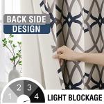 H.VERSAILTEX Modern Geometric Blackout Curtains Set