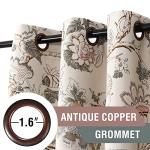 H.VERSAILTEX Floral Print Blackout Curtains Set