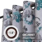 H.VERSAILTEX Vintage Floral Blackout Curtains Pair