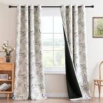 H.VERSAILTEX 100% Blackout Floral Curtains Set