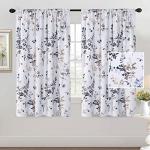 H.VERSAILTEX 63-Inch Floral Room Darkening Curtains
