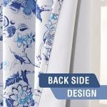 Floral Print Blackout Curtains - 84 Inch Set