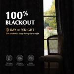 Blackout Floral Curtains - 84” Grey Drapes