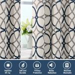 H.VERSAILTEX Modern Geometric Blackout Curtains Set