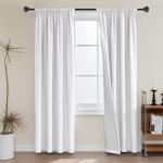 H.VERSAILTEX 100% Blackout Curtains Set of 2 White