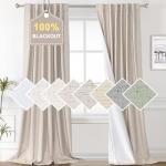 H.VERSAILTEX 100% Blackout Curtains 84 Inches Long