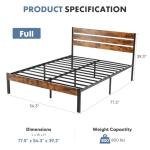 OLIXIS Sturdy Full Bed Frame with Headboard