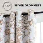 Floral Blackout Curtains 84 Inch Set, 2 Panels