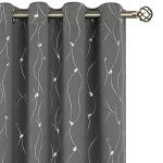 Dark Grey Blackout Curtains, 84 Inch, 2 Panels