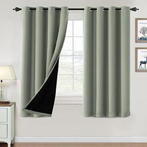 Light Sage 100% Blackout Curtains – 2 Panels Set