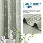 H.VERSAILTEX Sage Blackout Curtains with Twig Print