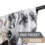 Floral Blackout Curtains - 84 Inch Drapes, Grey/Taupe