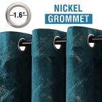 Teal Velvet Blackout Curtains - 108 Inches Long