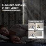 Floral Blackout Curtains - 84 Inch, 2 Panels