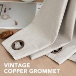 Heather Ivory Linen Blackout Curtain 84 Inches